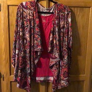 Cato Pink Paisley Twinset